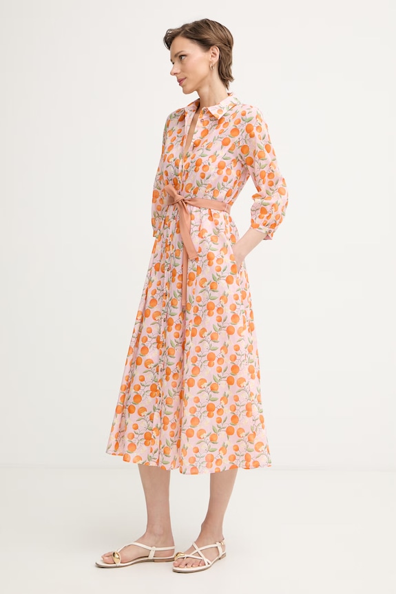 iBlues rochie tip cămașă din bumbac SALMO 2617221252200 roz SS26