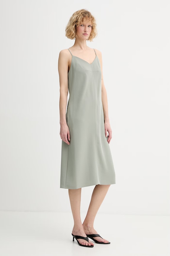 Calvin Klein šaty LV044F010G zelená SS26
