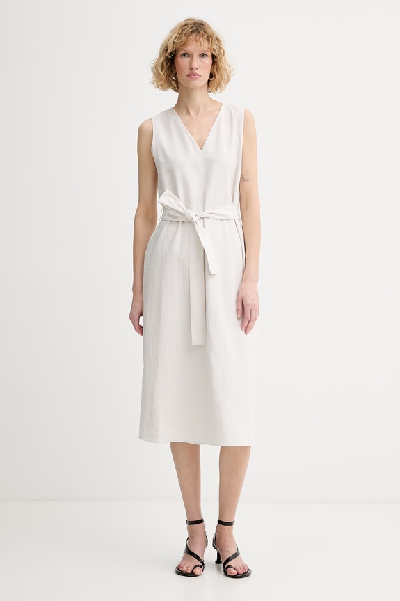 Calvin Klein rochie de vară cu in bej LV044F040G