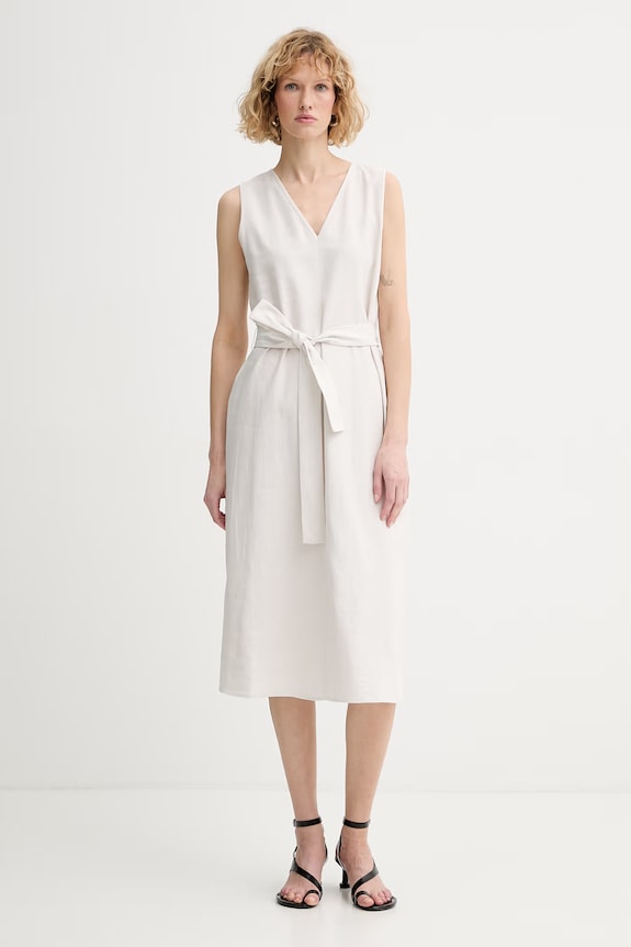 Calvin Klein rochie de vară cu in bej LV044F040G