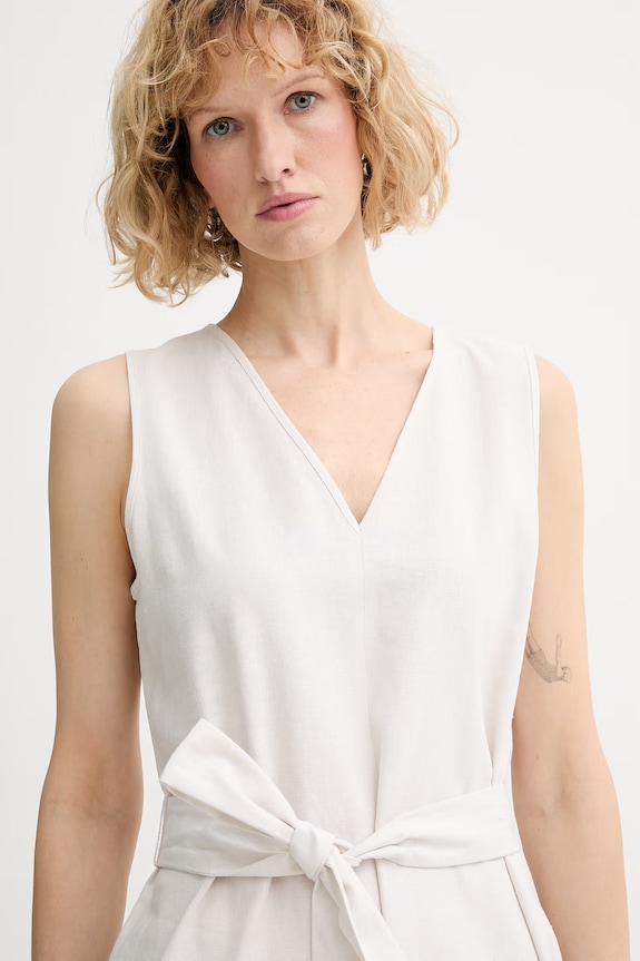Calvin Klein rochie de vară cu in bej LV044F040G
