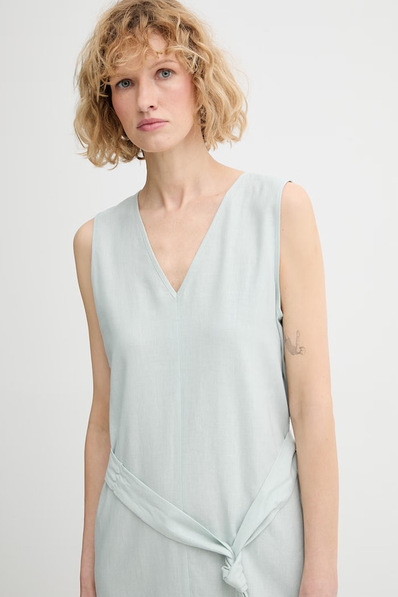 Calvin Klein rochie de vară cu in verde LV044F040G
