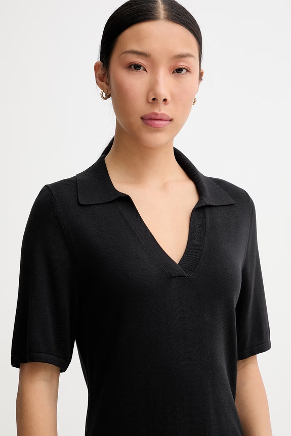 Calvin Klein rochie din bumbac negru LV044F326G