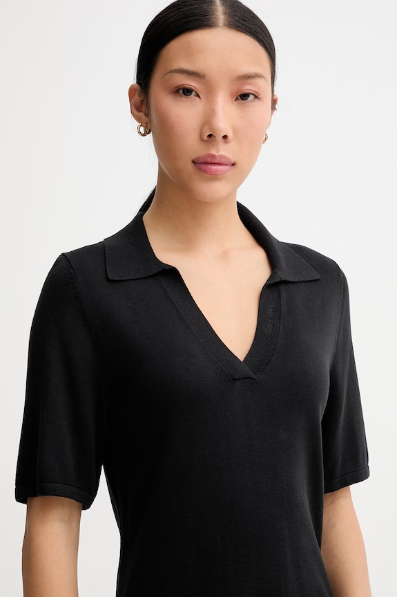 Calvin Klein rochie din bumbac negru LV044F326G