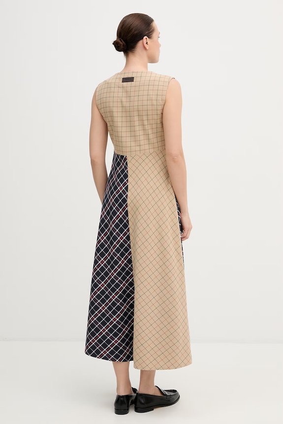 Pamučna haljina Barbour Dalbury LDR0974 mornarsko plava SS26