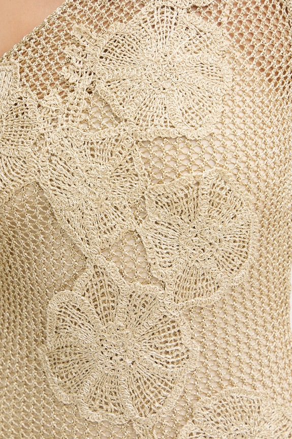 Simona Corsellini vestito traforato P26CEABO5201 oro