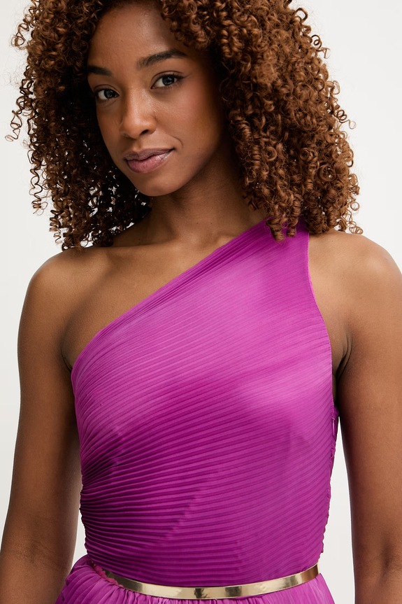 Simona Corsellini rochie plisată violet P26CEAB11301