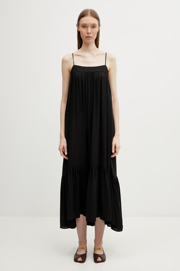 Rotate dress plain black 115965100