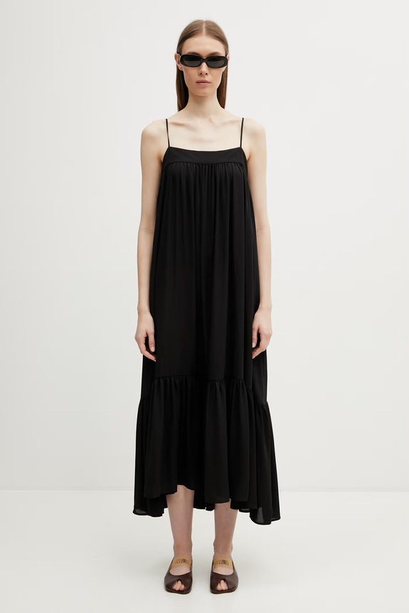 Rotate dress plain 115965100 black