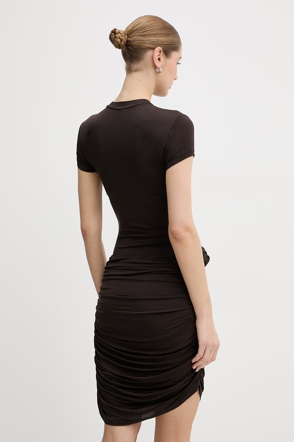 Clothing Rotate draped dress plain viscose 1159412910 brown