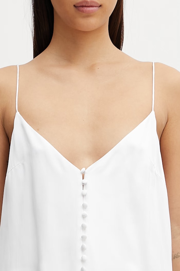 Rotate plain viscose dress white 115514400