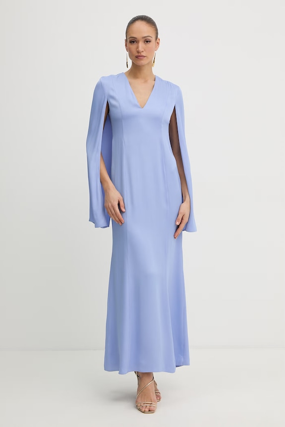 Twinset viszkóz ruha 261TP2370 kék SS26