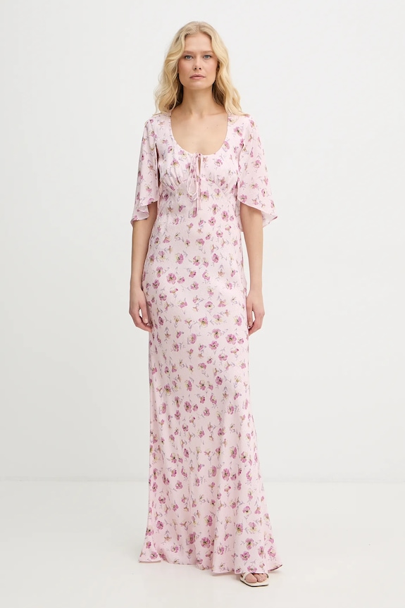 Twinset viszkóz ruha 261TP210A rózsaszín SS26