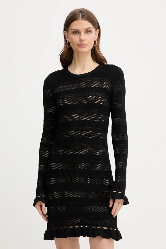 Obleka Twinset Pletenina črna 261TP3081
