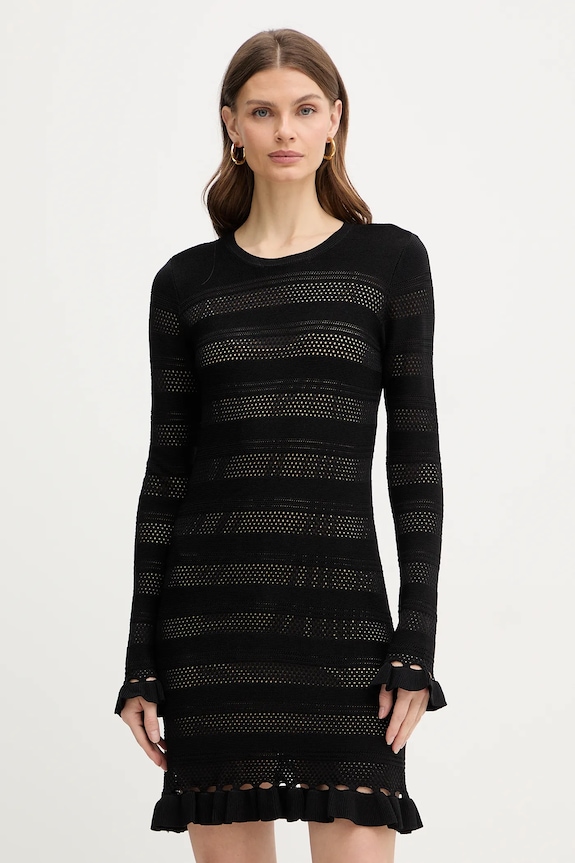 Obleka Twinset Pletenina črna 261TP3081