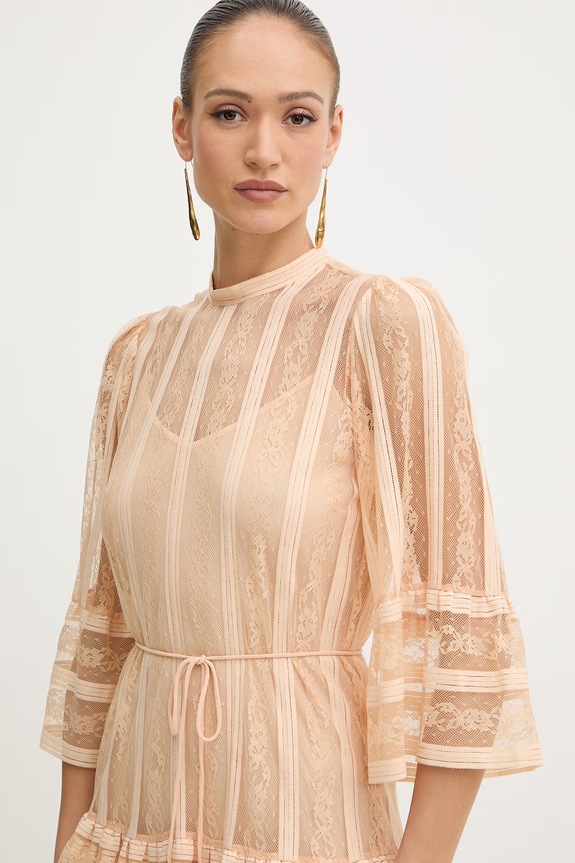 Twinset rochie babydoll portocaliu 261TP2544