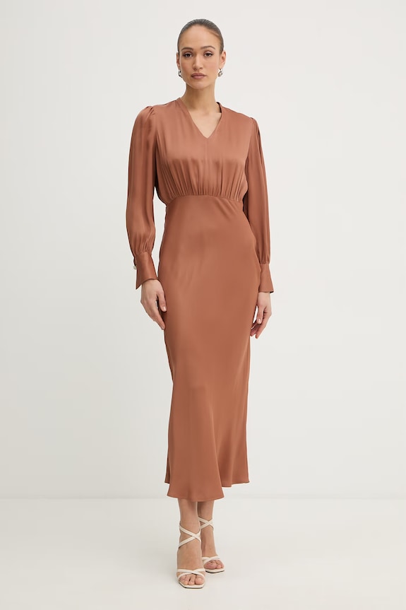 Twinset viszkóz ruha barna 261TP2761