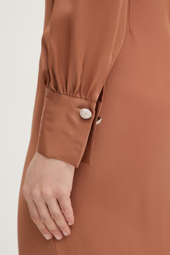 Twinset viszkóz ruha 261TP2761 barna