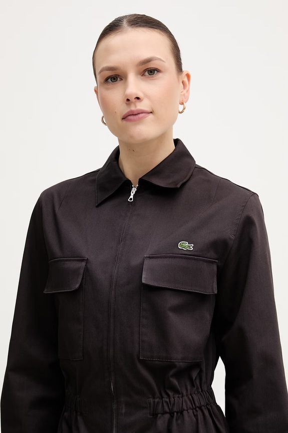 Lacoste overal dámsky bavlnený s elastanom EF0557 hnedá