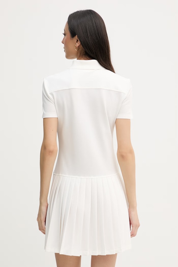 Îmbrăcăminte Lacoste rochie cu bumbac EF1822 bej