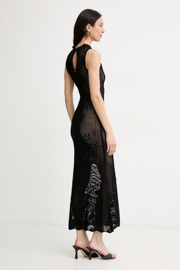 Îmbrăcăminte Twinset rochie de vară cu vâscoză 261TT3280 negru