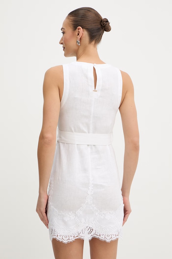 Ruházat Twinset ruha vászonból 261TT2180 fehér