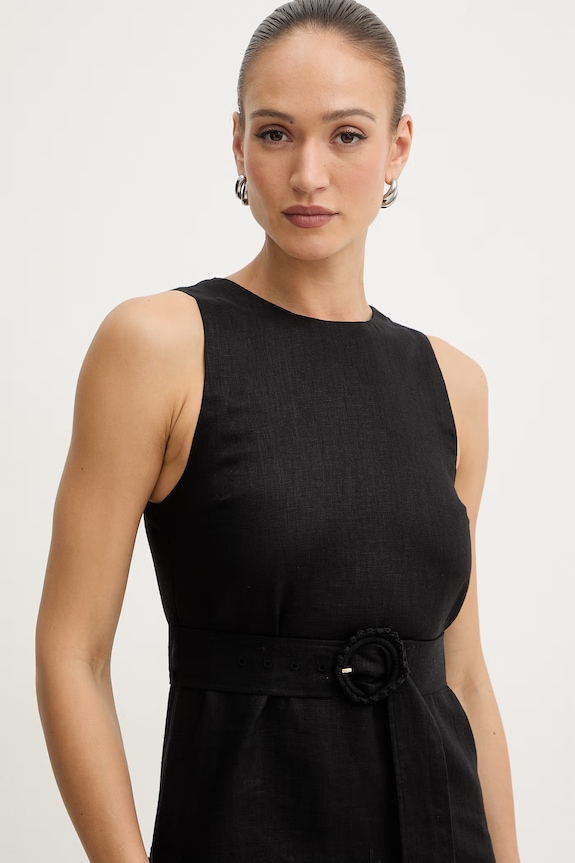 Twinset vászon ruha fekete 261TT2180