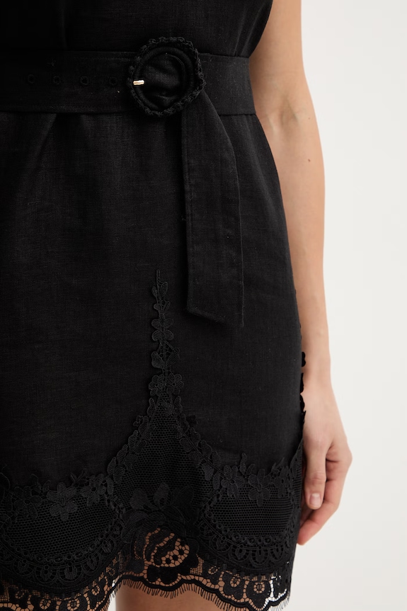 Twinset vászon ruha 261TT2180 fekete