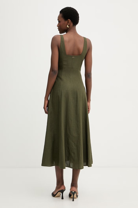 Abbigliamento Twinset Vestito d'estate con lino 261TF2021 verde