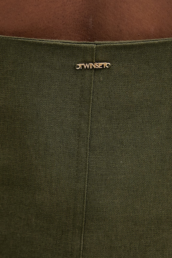 Twinset Vestito d'estate con lino 261TF2021 verde