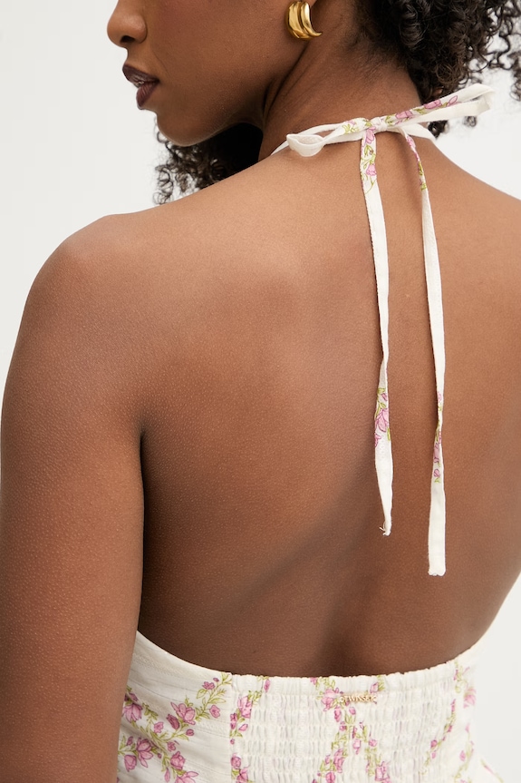 Twinset halter haljina s pamukom 261TT2611 bež