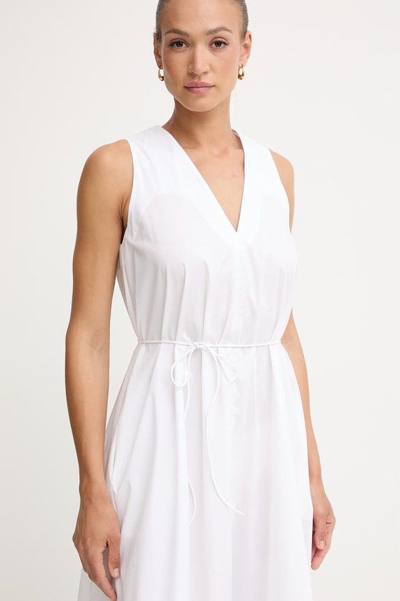 Twinset letné šaty bavlnené s elastanom 261TT2250 biela