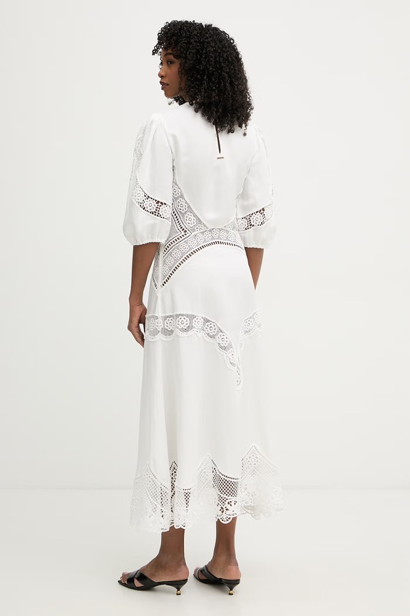 Îmbrăcăminte Twinset rochie evazată cu vâscoză 261TT2240 alb