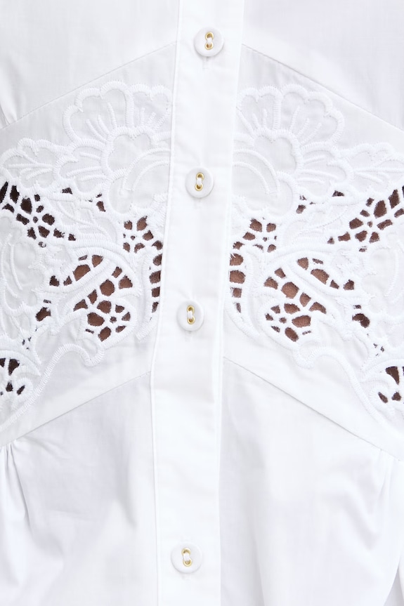 Twinset košeľové šaty bavlnené 261TT2034 biela