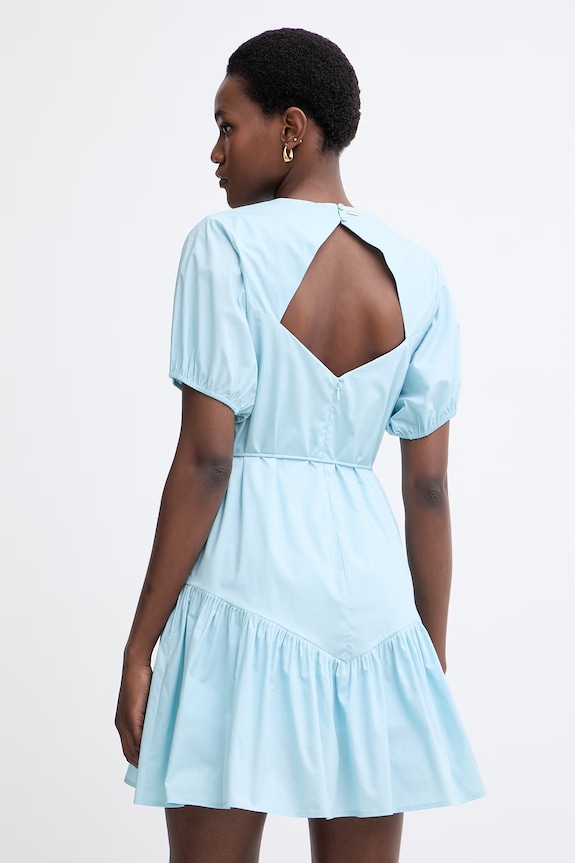 Îmbrăcăminte Twinset rochie evazată bumbac 261TT2033 albastru