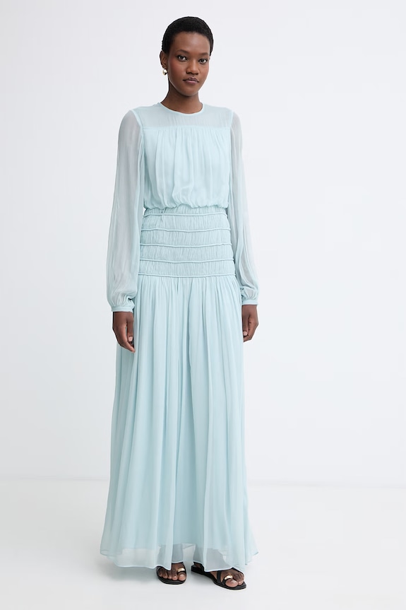 Twinset rochie din vâscoză turcoaz 261TT2042