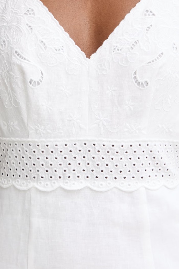 Twinset letné šaty ľanové 261TT2390 biela