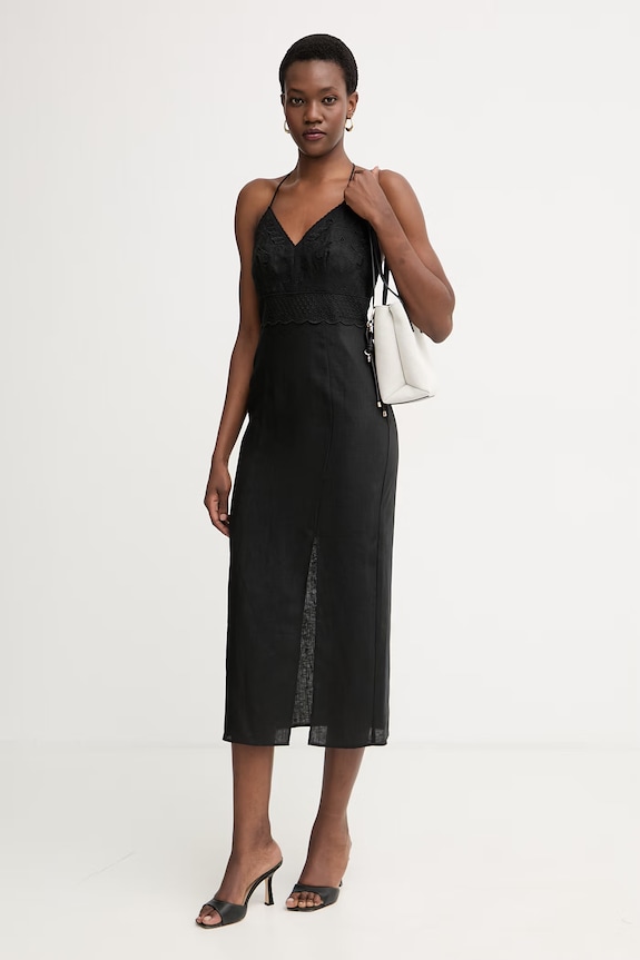 Twinset letné šaty ľanové 261TT2390 čierna SS26