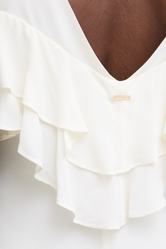 Twinset letné šaty z viskózy 261TT2070 béžová