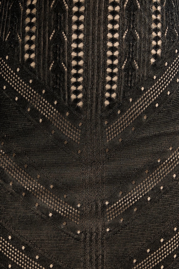 Twinset svetrové šaty s viskózou 261TT3134 čierna