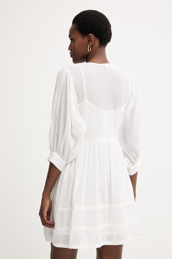 Îmbrăcăminte Twinset rochie evazată din bumbac 261LM2HEE alb