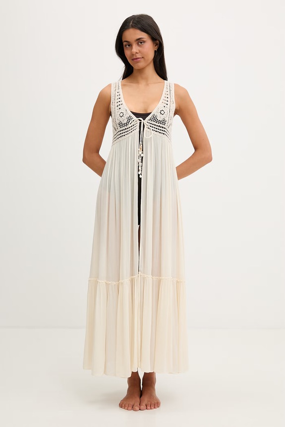 Twinset haljina za plažu za žene bež 261LM2NGG