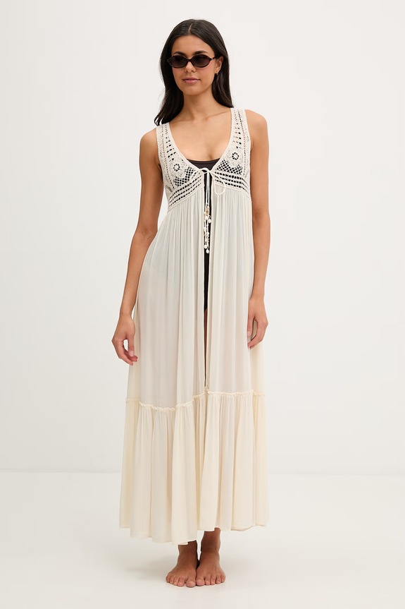 Twinset haljina za plažu za žene 261LM2NGG bež SS26