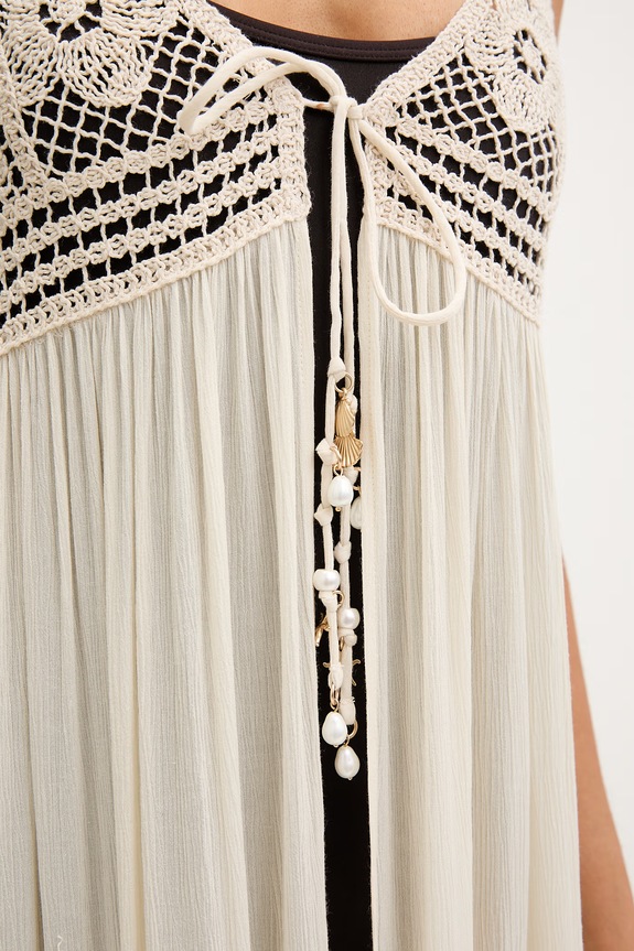 Twinset haljina za plažu za žene 261LM2NGG bež