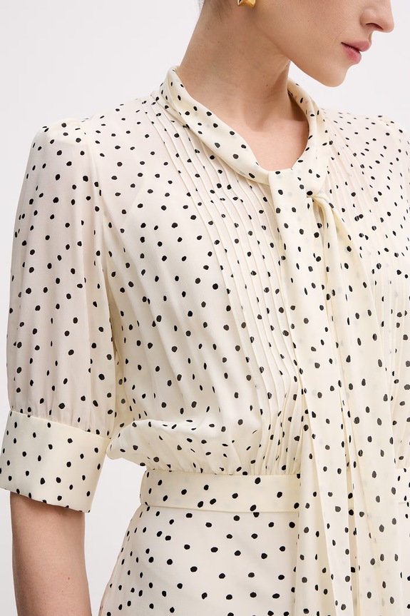 Luisa Spagnoli καλοκαιρινό με πρόσμιξη μεταξιού Pinasca 542839 μπεζ