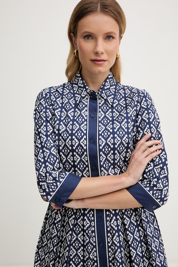 Luisa Spagnoli rochie bumbac Pagliolo bleumarin 542964