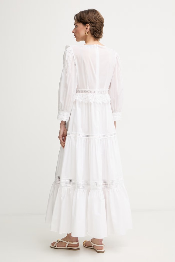 Îmbrăcăminte Luisa Spagnoli rochie din bumbac Processo 543230 bej