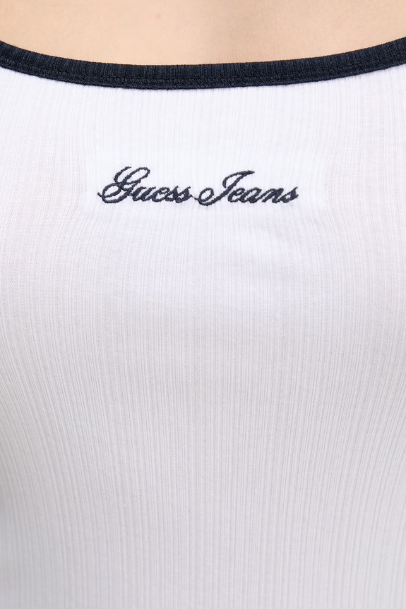 Guess Jeans priliehavé šaty W6GKY1.KF641 biela