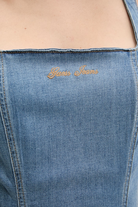 Guess Jeans Φόρεμα με lyocell W6GK00.D7045 μπλε