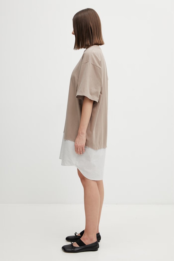 Obleka MM6 Maison Margiela S52DA0079.M20050.115 bež SS26